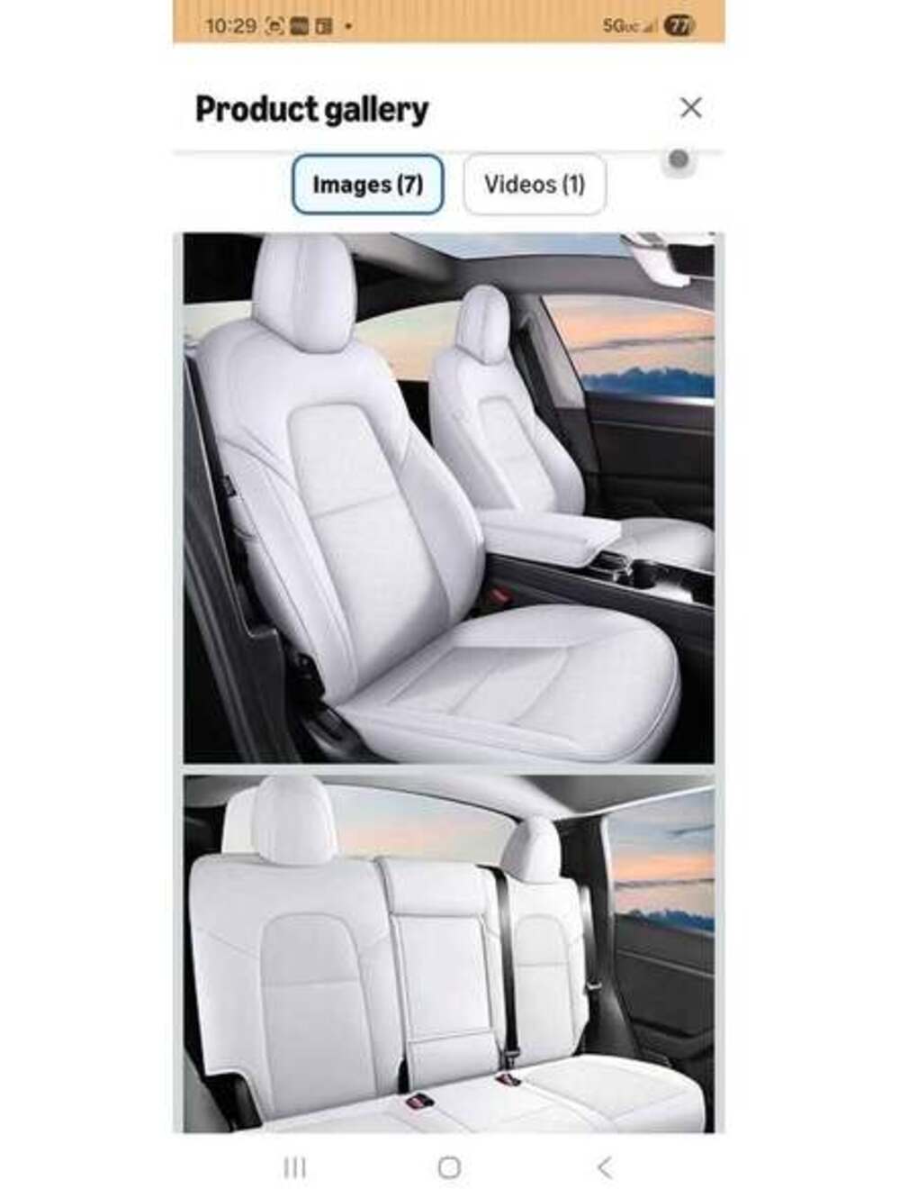 AOMSAZTO Custom Full Set Leatherette Seat Covers for Tesla Model Y (2020–2025)